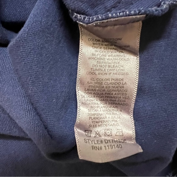 NWT Double Zero Men’s Dark Blue Crew Neck Short Sleeves Tee Shirt Size M - Picture 7 of 9